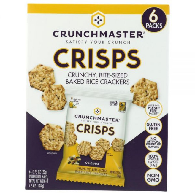Crunchmaster 베지터블 비건 과자 스낵 크런치마스터 멀티 씨드 크리스프스 팩 4.5 온스, Crunchmaster 베지터블 비건 과자 스낵 크런치