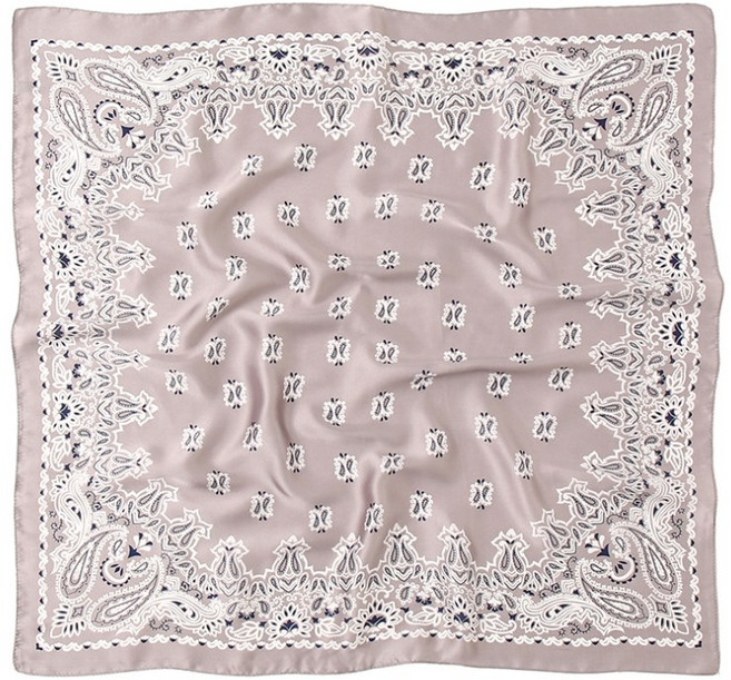 SH1818 헤어두건 스카프 비니 새틴실크 캐슈플라워