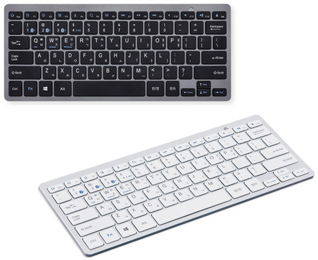 엑토 셀렉트 블루투스 무선 겸용 멀티페어링 텐키리스 키보드, 그레이, BTK-07, 셀렉트 블루투스 무선 겸용 키보드 BTK-07 (그레이)