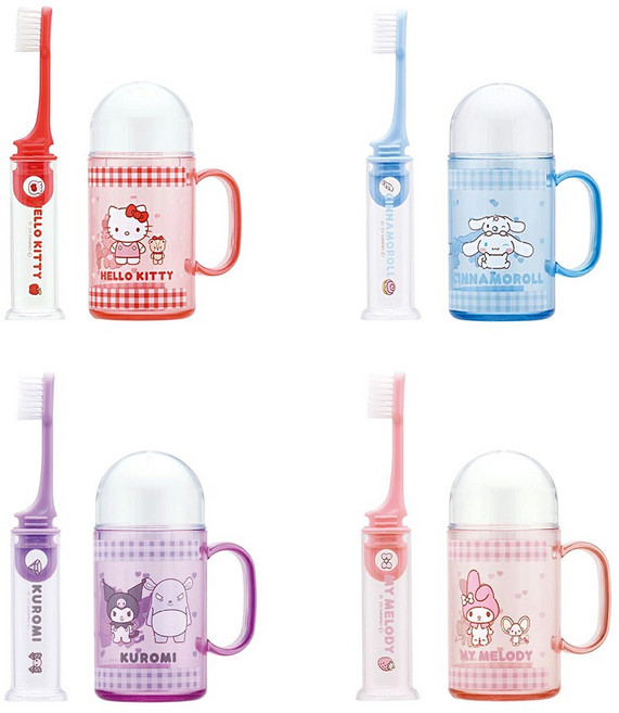 일본 산리오 양치컵 세트 유아 유치원 어린이집 칫솔세트, 1개