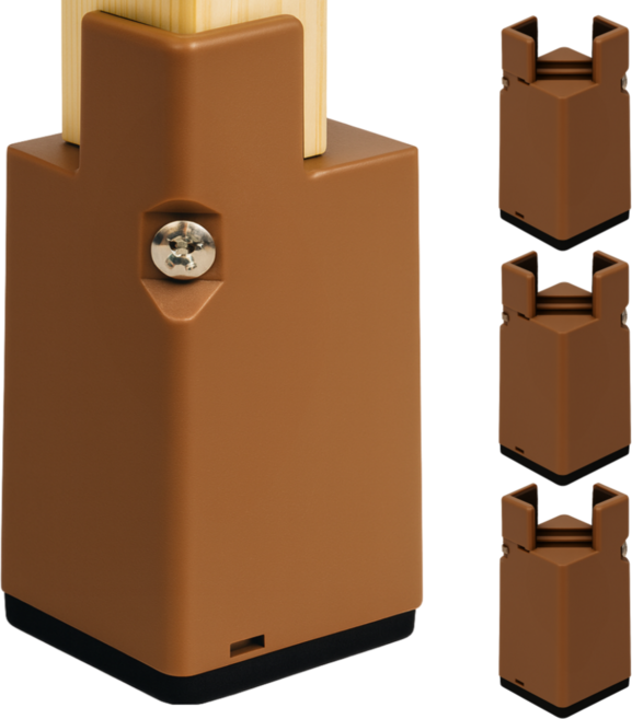 곽씨네슈퍼 가구 다리 너비 조절 높이조절발 10cm 사각 4개입, 브라운, 4개