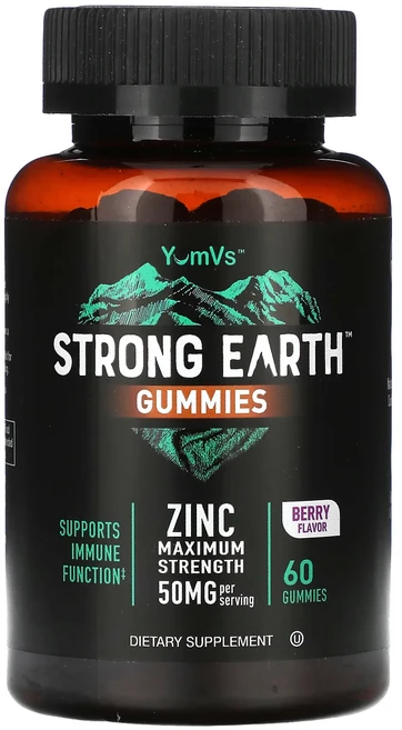 단백질 비타민 철분 마그내슘 칼슘 YumVs strong Earth 구미젤리 아연 맥시멈 스트렝스 베리 맛 구미젤리 60개(구미젤리 1개당 25mg) 고루고루섭취해주세요, YumVsstrongEarth구미젤리아연맥시멈스트렝스베, 1개 - 쿠팡