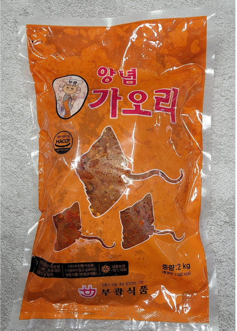 부광 손질 양념가오리 회무침 냉면 국수 밀면 고명 대빵 양념가오리, 2kg, 1개, 2kg