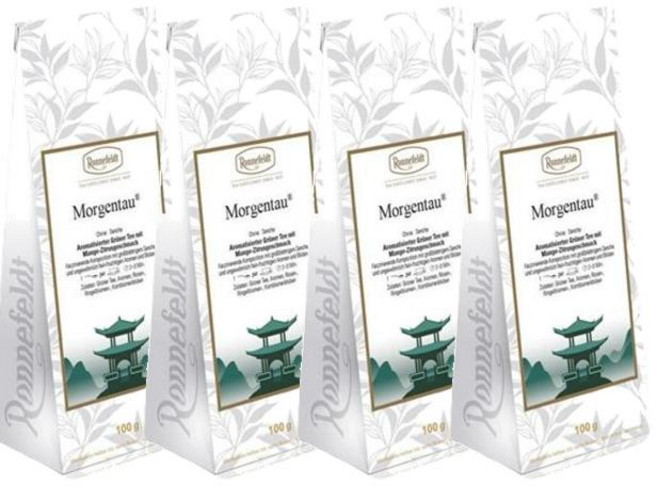 로네펠트 모르겐타우 아침이슬 가향 그린티 녹차, 100g, 4개, 1개입