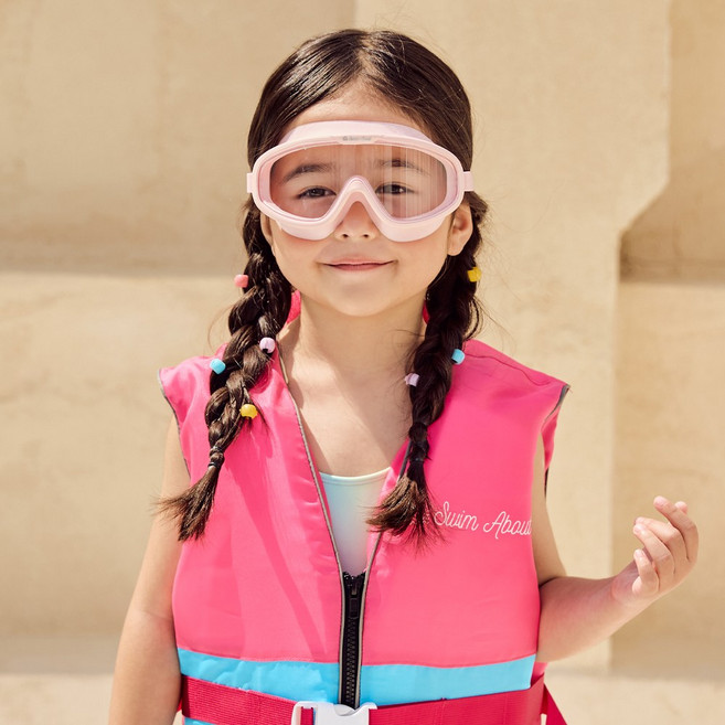 스윔어바웃 스윔 고글 프리미엄 와이드형 김서리방지 물안경 GK, 핑크(GK-PK), 1개