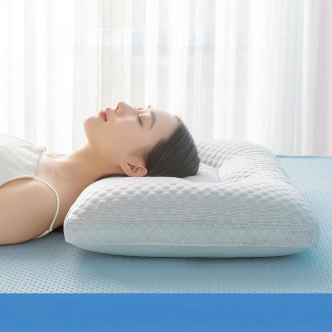 심플 쿨감 극세사 마사지 통기 경추 베개 2P 물세탁 기계세탁 가능, 2개, 그레이