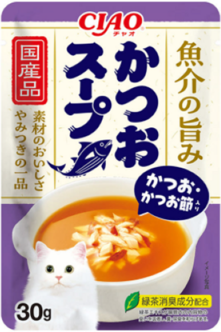 [오늘까까] 이나바 챠오 스프 파우치, 4개, 30g, 혼합(가다랑어/가다랑어포)