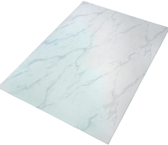 휴팡 6T 사각형 애견전용 PVC 펫 반려동물 강아지 매트 미끄럼방지 슬개골 보호, 마블패턴_화이트(뒷면 그레이), 1개