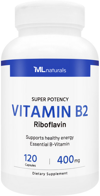 [미국번개배송] 착한명품 마이라이프 내추럴스 비타민 B2 (리보플라빈) 400 mg, 1개, 120정