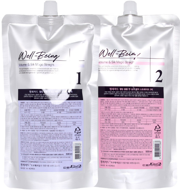 엠세라드 웰빙 볼륨 앤 실크 스트레이트 매직약 500ml, 1개