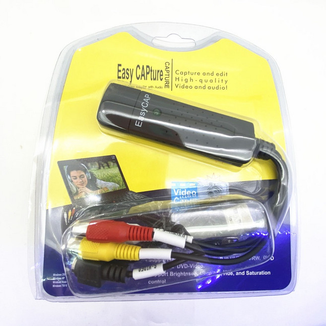 EasyCAP USB 影音擷取傳輸卡 支援Windows 7, 1個, 一個