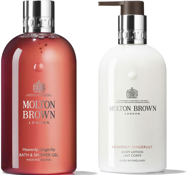 몰튼브라운 헤븐리 진저릴리 배스 앤 샤워 젤 300ml + 바디 로션 레잇 코어 300ml, 1세트