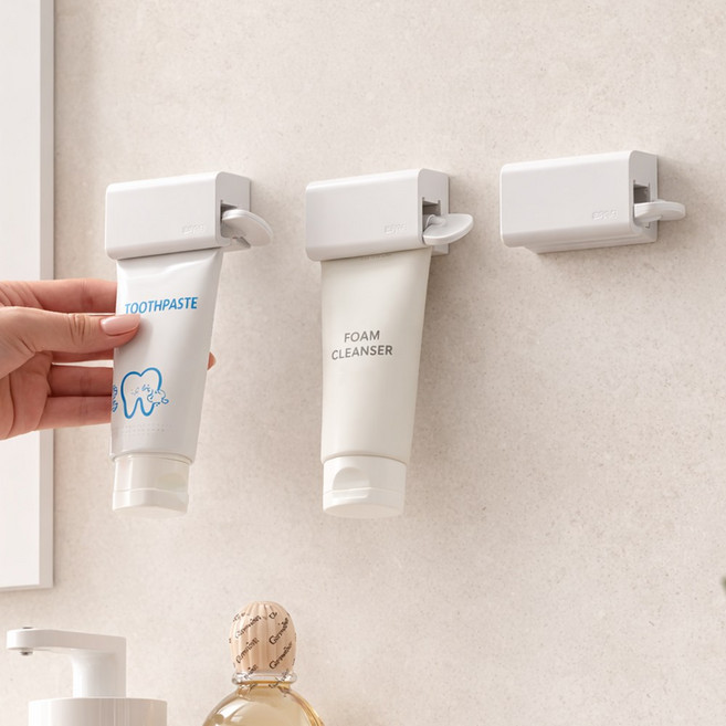 유얼홈 무타공 탈부착 강력 자석 치약짜개 정리 튜브링거 태엽식 치약 걸이 디스펜서 거치대 스퀴저, 1P