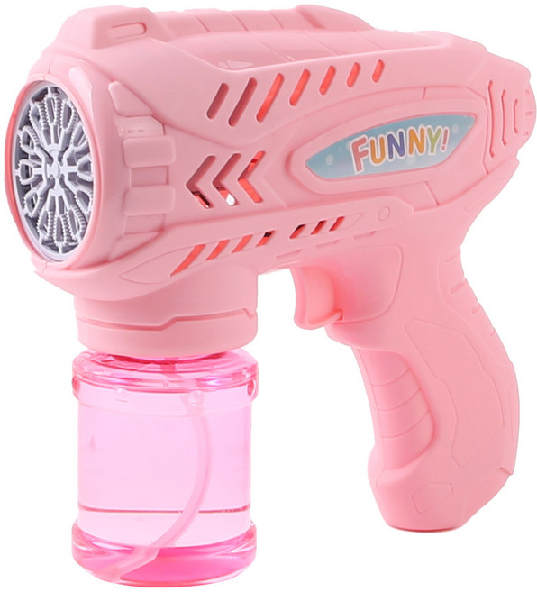 12구 파워 비눗방울 자동 버블건, 핑크, 1개