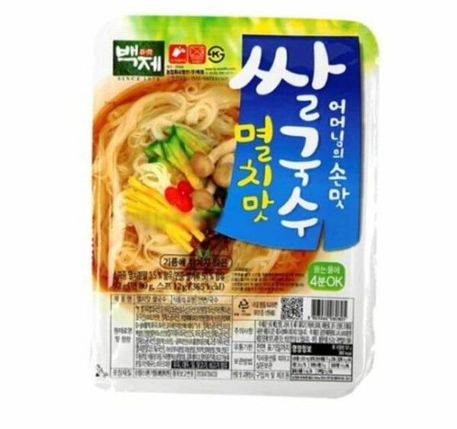 5분마켓 백제 멸치맛쌀국수, 92g, 12개