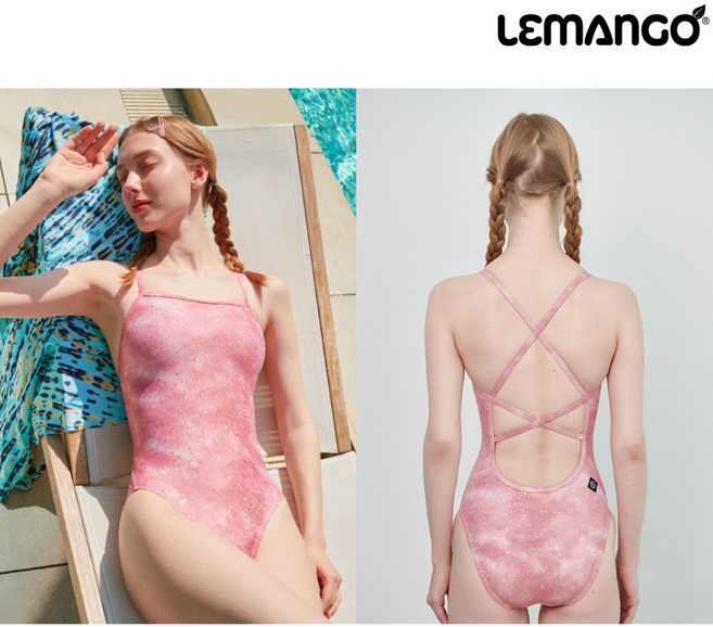 르망고 4429 체리쉬 밀키웨이 로즈골드 여성 원피스 수영복 LEMANGO Cherish Milky way Rose gold