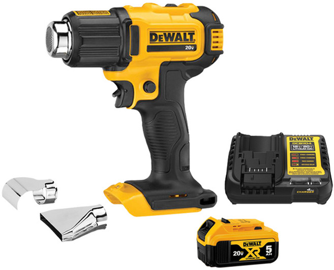 디월트 DCE530P1 충전 20V 열풍기 5.0Ah 배터리 1개 세트