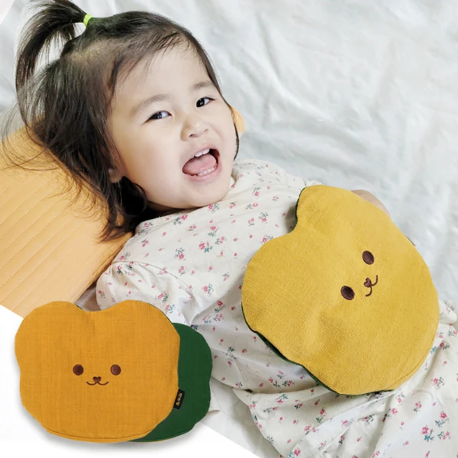 소중한 아이 건강관리 팥(적두) 냉온열 아이용찜질팩 들꽃잠 아기곰 배찜질팩, 1개 - 쿠팡