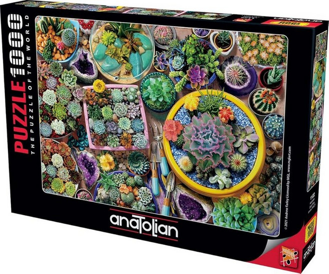 Anatolian Garden Flowers 직소 퍼즐 (260피스) 멀티컬러 (3311), 1개, Cacti Pots