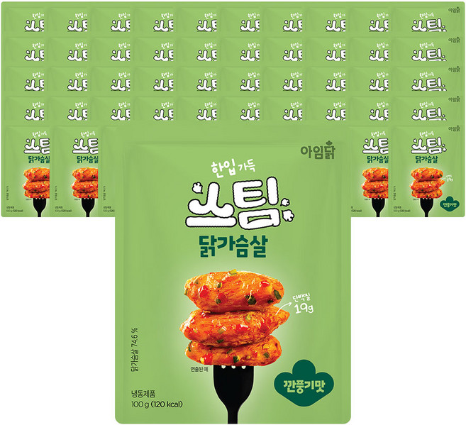 [아임닭] 한입가득 스팀 닭가슴살 깐풍기맛, 50개, 100g
