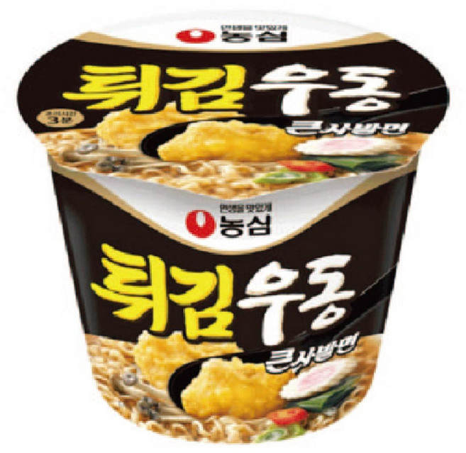 개운한맛 튀김우동 큰사발 4개+4개=8개 튀김우동 시원한 국물 농심 컵라면, 8개