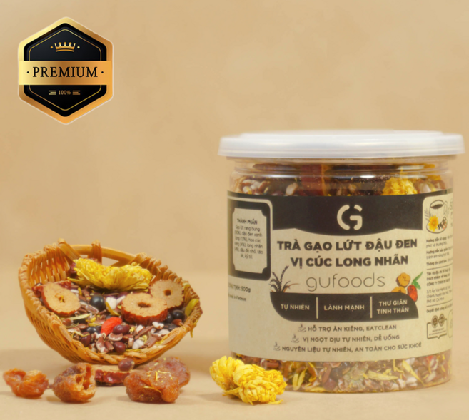 특가판매 호호생활차 국화&용안 맛 검은콩현미 허브차(올인원차) by GUfoods _ 건강차 약차 마음의 안정 머리가 맑아짐, 1개, 1개입, 200g