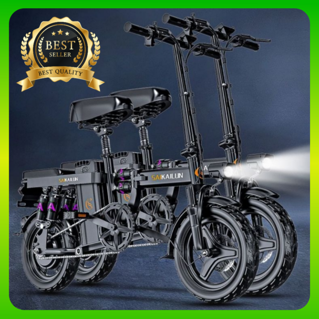 윈드바이크 접이식 전기자전거 48v 고출력 대용량 언덕길 전동 바이크 자토바이 PAS 배달, 블랙 M2, 경량스틸