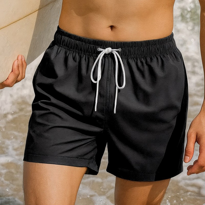 바닐라마카롱 보드숏 밴딩 스윔 팬츠 3 5부 수영복 반바지 허리 스트링 숏팬츠 방수 메쉬 안감 와이드 스포츠 바지 빅사이즈 남성 비치 웨어