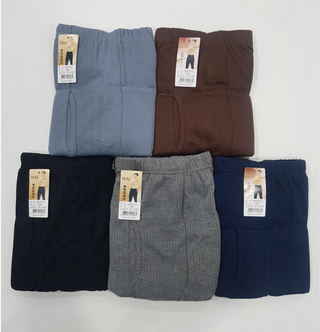 국산 겨울 보온 남자 내복하의 면 스판 타이즈 9부 군인 할아버지 내복바지 두꺼운 3중보온