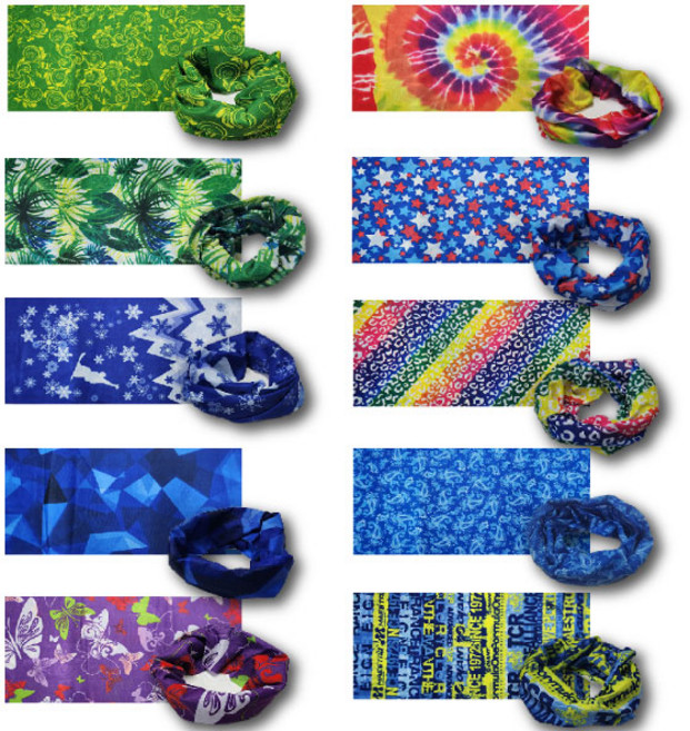 차르미 멀티스카프 10개 1세트 넥워머 스포츠마스크