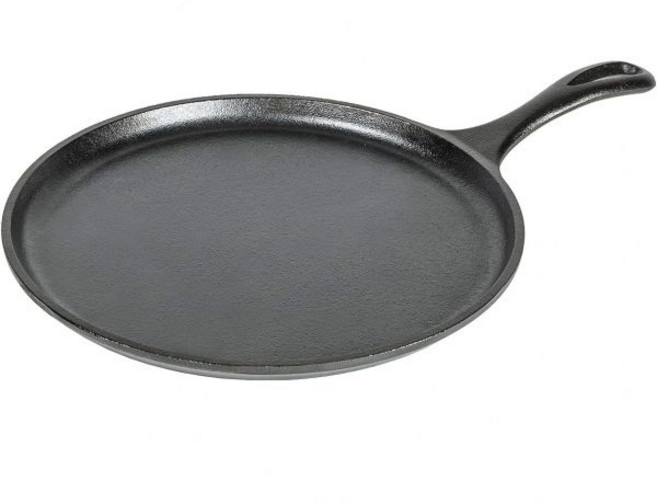 로지 L9OG3 주철 원형 그리들 프리시즈닝 10.5인치, Round with Handle, 1개