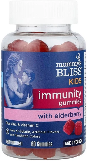 Mommy's Bliss 어린이 엘더베리 구미젤리 + 면역 지원 구미젤리 60개 BAB-07143, MOM 맘my's Bliss, 어린이, 엘더베리 구미젤, 1개 - 쿠팡