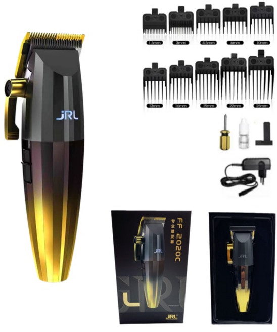 프로 메탈 컬렉션 전문 미용실 헤어 클리퍼 블랙 리튬 870, 11.JRL 2020C Gold - 미국 플러그, 1개