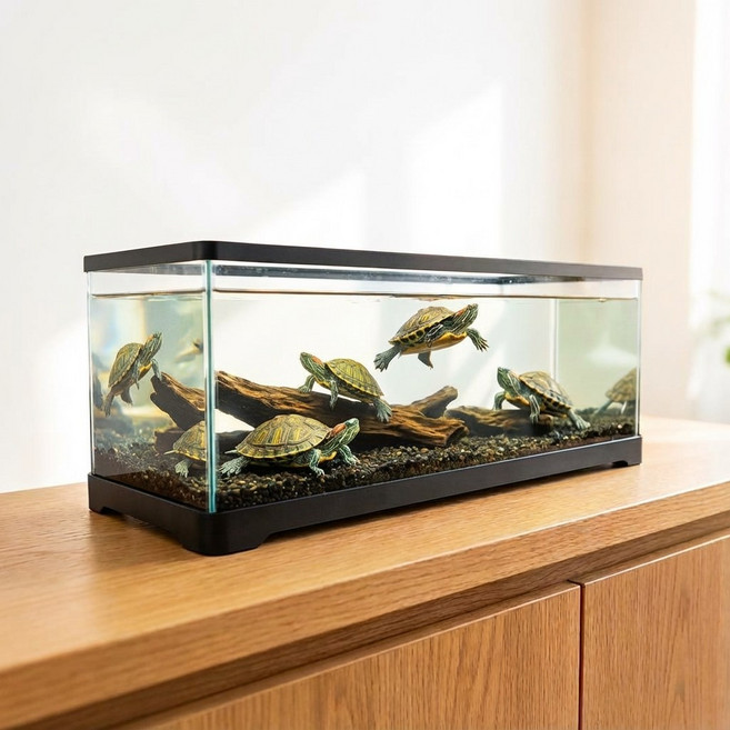 리비아쿠아 안깨지고 가벼운 신소재 60 와이드 슬림 2자 어항, 60와이드슬림 블랙