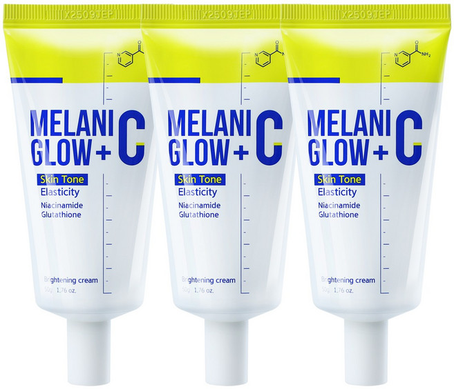 더멜릭스 멜라닉 글로우 씨 글루타치온 기미잡티 얼굴 색소침착 미백 멜라닌 개선 크림, 50g, 3개