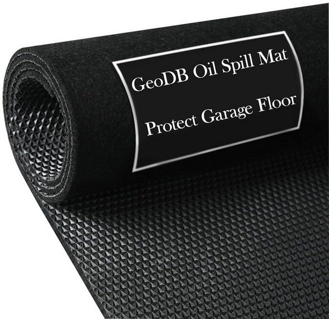 GeoDB Oil Spill Mat 64\" x 32\" Heavy Duty Rubber Backing Oil Change Leak Resistant Garage Floor Pr, 72" x 60"