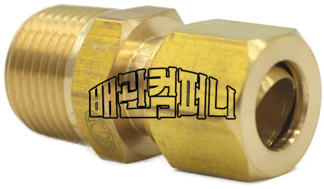 신주 링직 니플 M 동파이프 압착 니플 수도배관 연결 부속 자재, 6Ax5mm