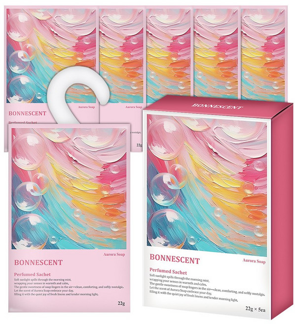 보네센트 샤쉐 옷장 방향제, 22g, 5개, 오로라솝