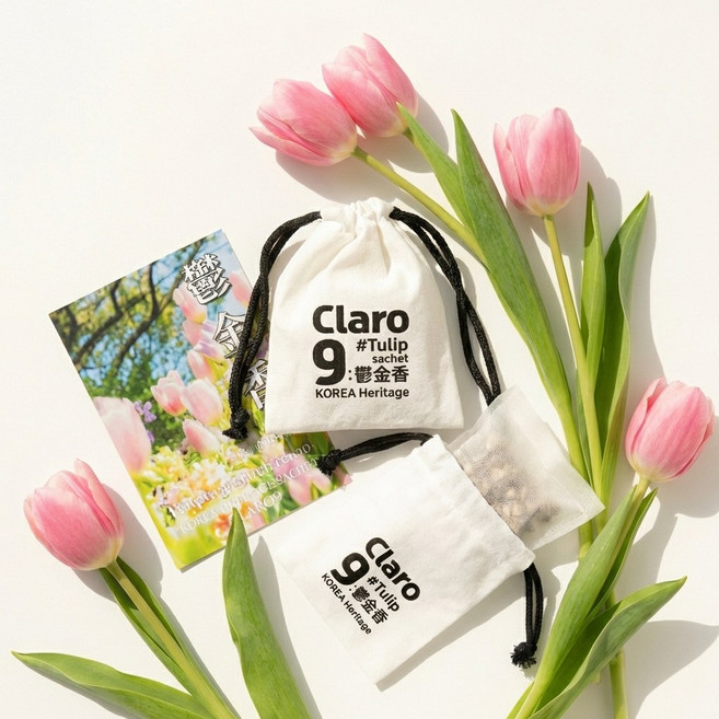 [클레로나인 튤립 사쉐] 외국인 친구 선물 1위 부케 라튤립 전통 실내 차량용 방향제, 1개, 30g