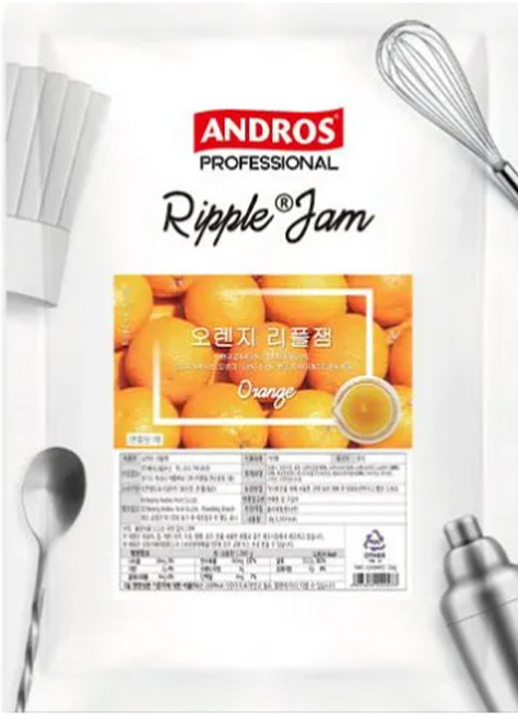 앤드로스 오렌지리플잼, 1kg, 6개