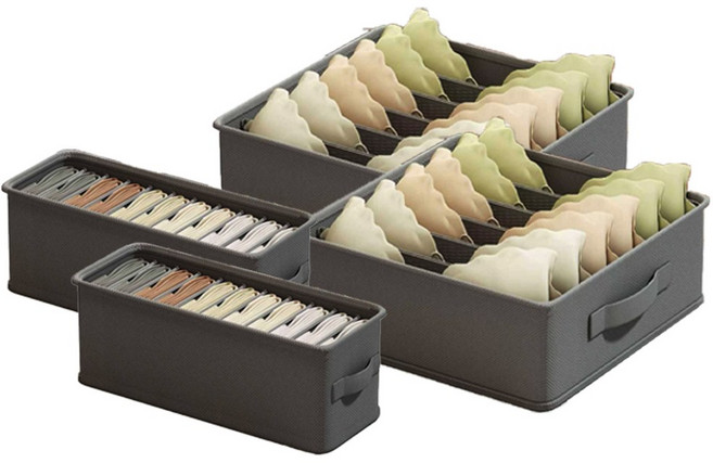 레디박스 프리미엄 서랍 속옷 양말 정리 수납함 6칸+11칸 세트, 2세트, 그레이