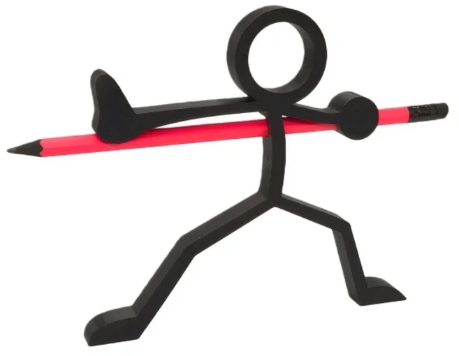 3D 프린팅 스틱 피규어 연필꽂이 (펜 스탠드 펜 컨테이너 데스크탑 장식품 문구류 데스크탑 조각품 선물 포, 02 Stickman