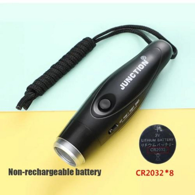 교통 신호수 전동 호루라기 배터리 충전식 다기능 전자 휘슬 PE 교사 축구 심판 캠핑 야외 하이킹 비상, 1개, Base-Black