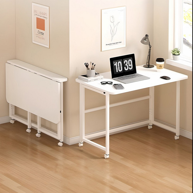 Bornoon 이동식 듀엘 접이식 책상 다용도테이블, 100cm, 1인용