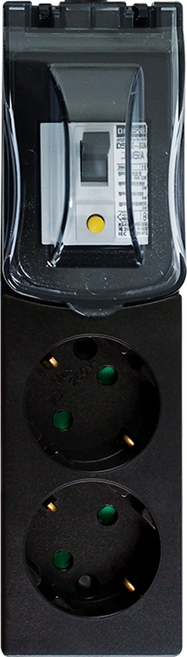 지구전기 세이프탭 국산 고용량 누전차단용 멀티탭 2구 안전접지 16A 250V, 1개, 블랙 SFE0215B, 1.5m