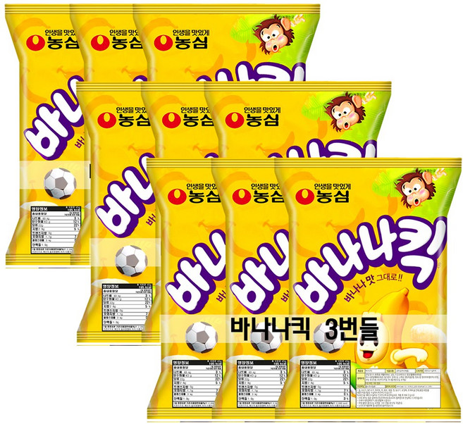농심 바나나킥 45g 3번들 (총135g), 135g, 3개