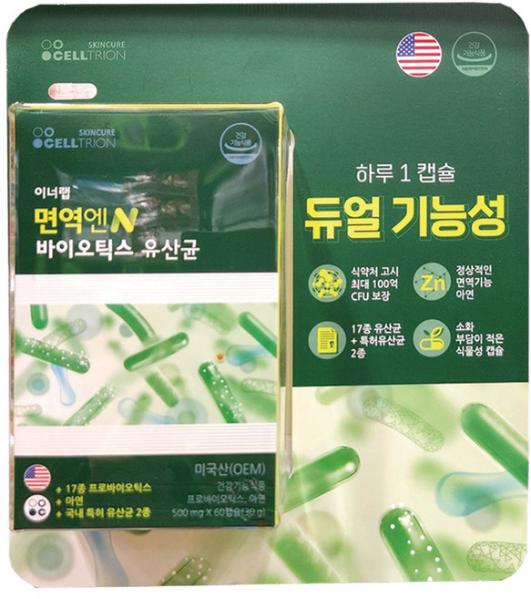 이너랩 면역엔N 바이오틱스 유산균, 60정, 1개