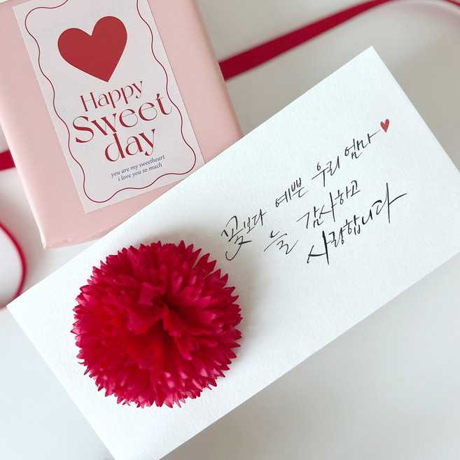 어버이날 카네이션 비누꽃 용돈봉투 (투명케이스 포함) 캘리그라피 봉투, 1개, 5.꽃보다 예쁜 우리엄마 늘 감사하고 사랑합니다