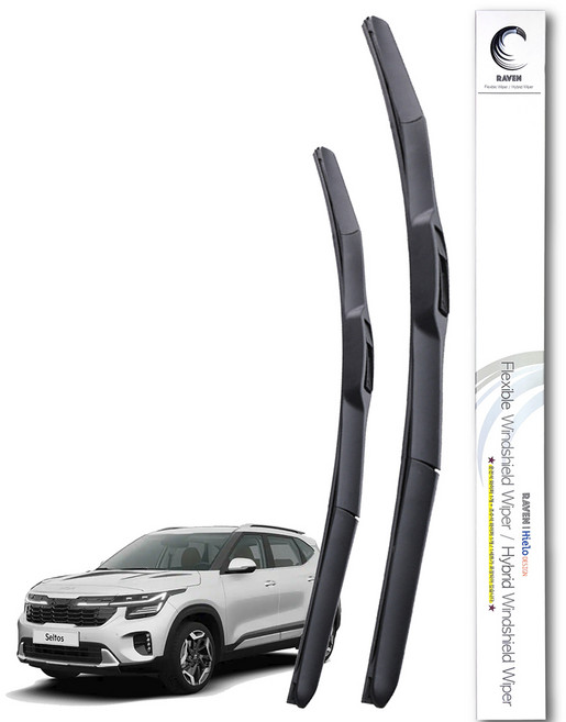 레이븐 셀토스 하이브리드 와이퍼 운전석+조수석 세트 600+450, 전면 와이퍼세트, 더뉴 셀토스 (22년~현재) 2418