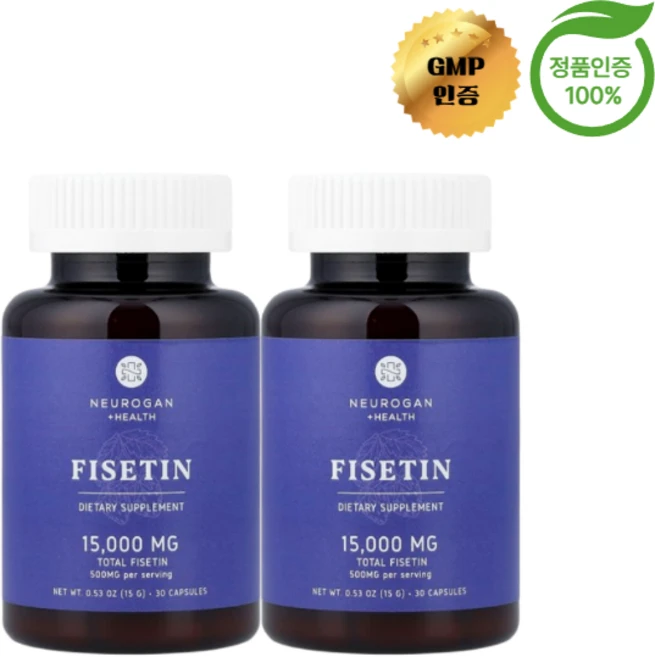 1+1 뉴로간 헬스 피세틴 500mg 캡슐 30정, 2개 - 쿠팡